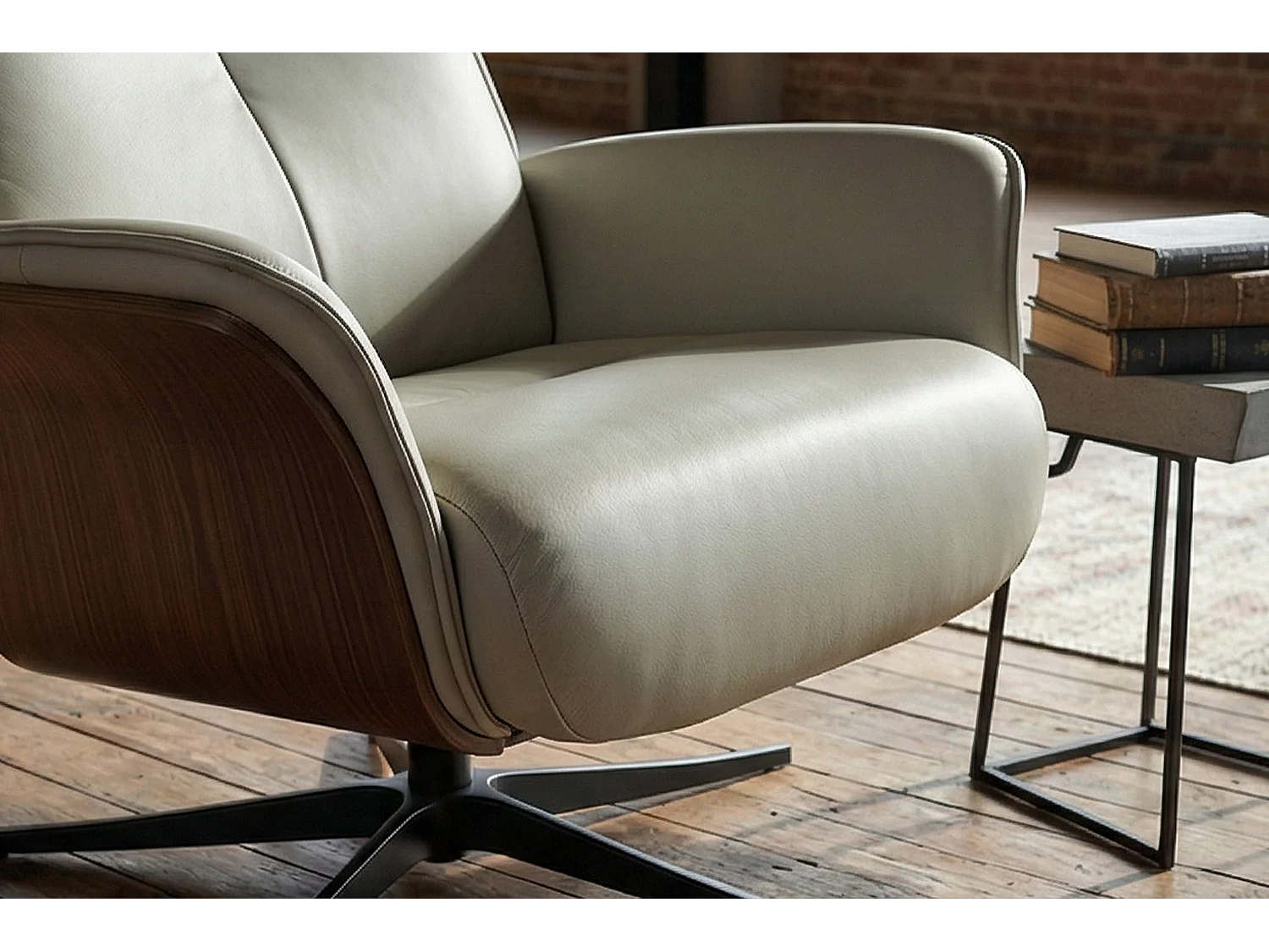 Poltrona relax - Grigio pelle - FERREIRA