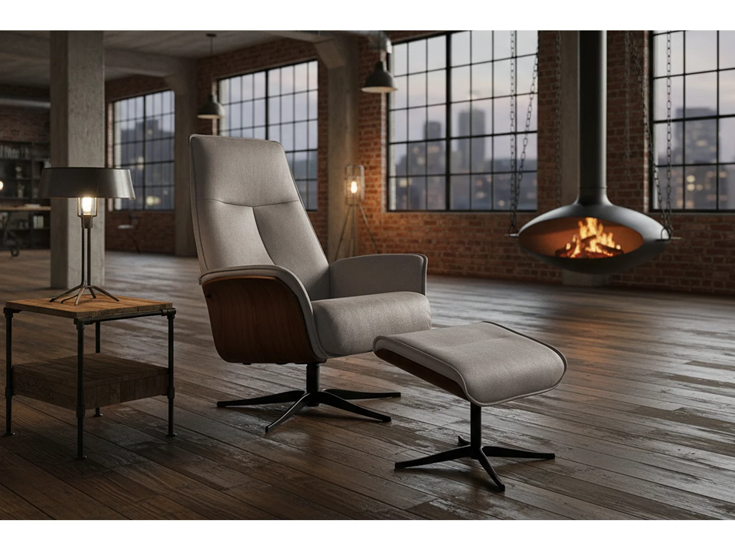 Sillones relax - Gris piel - FERREIRA