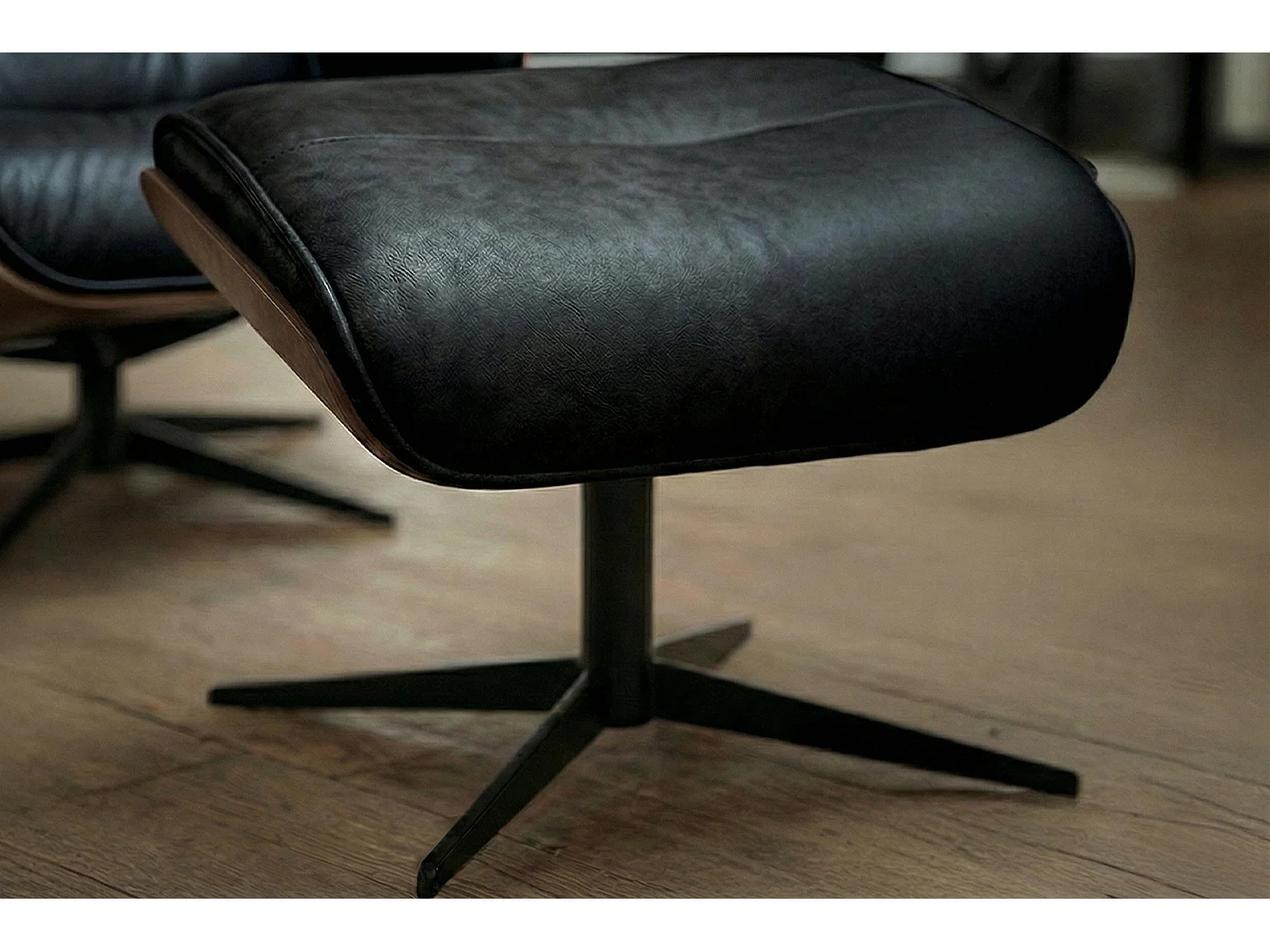 Poltrona relax - Nero Tessuto in fibra di pelle - FERREIRA
