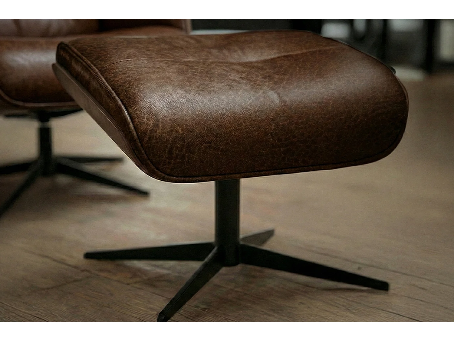 Poltrona relax - marrone Tessuto in fibra di pelle - FERREIRA