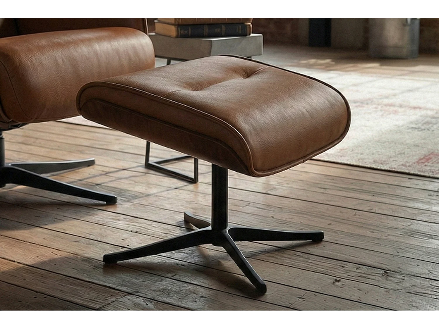 Poltrona relax - marrone pelle - FERREIRA