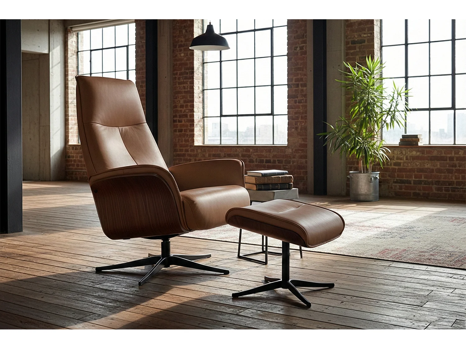 Relaxfauteuil - Bruin Leer - FERREIRA