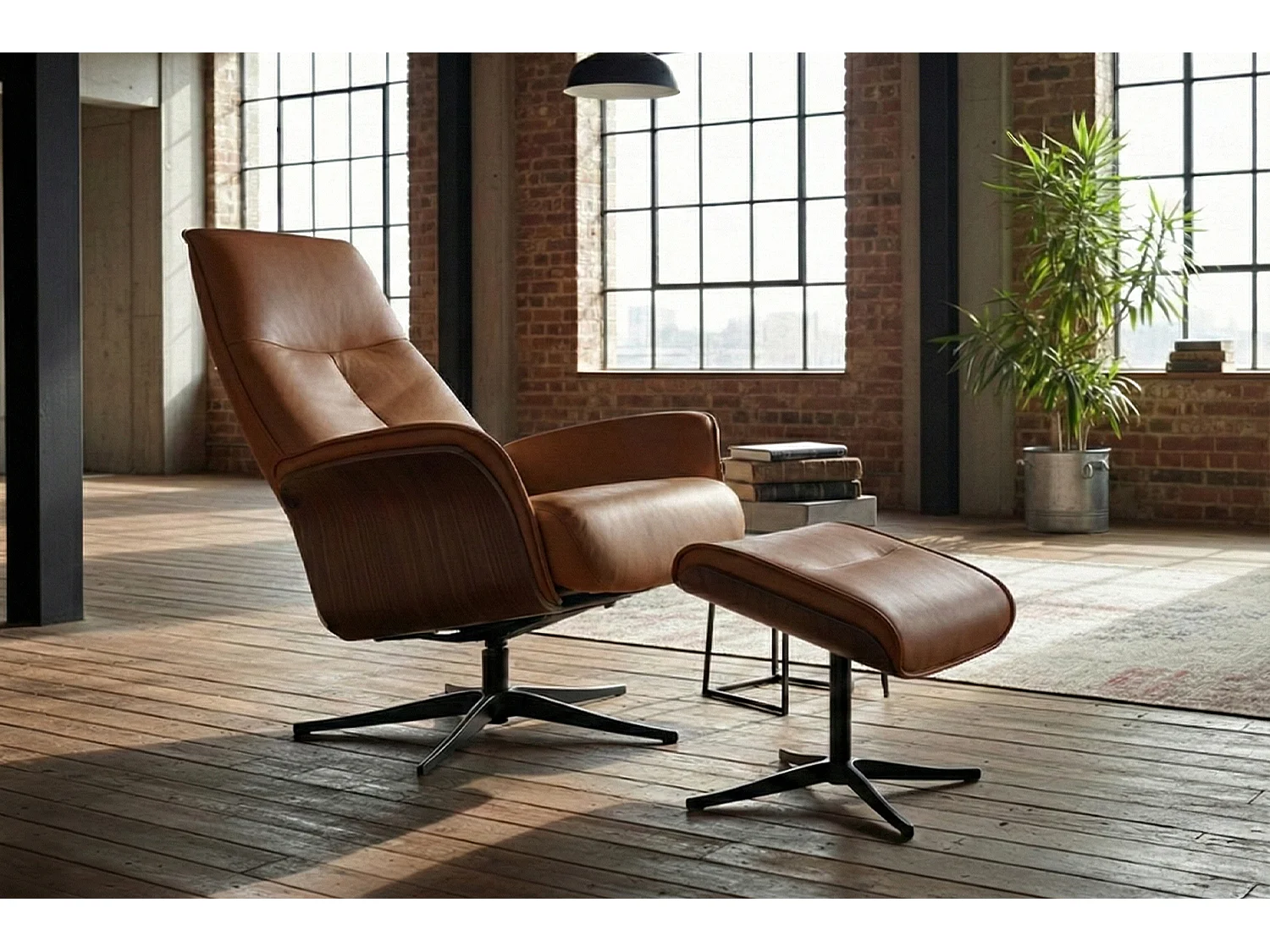 Relaxfauteuil - Bruin Leer - FERREIRA