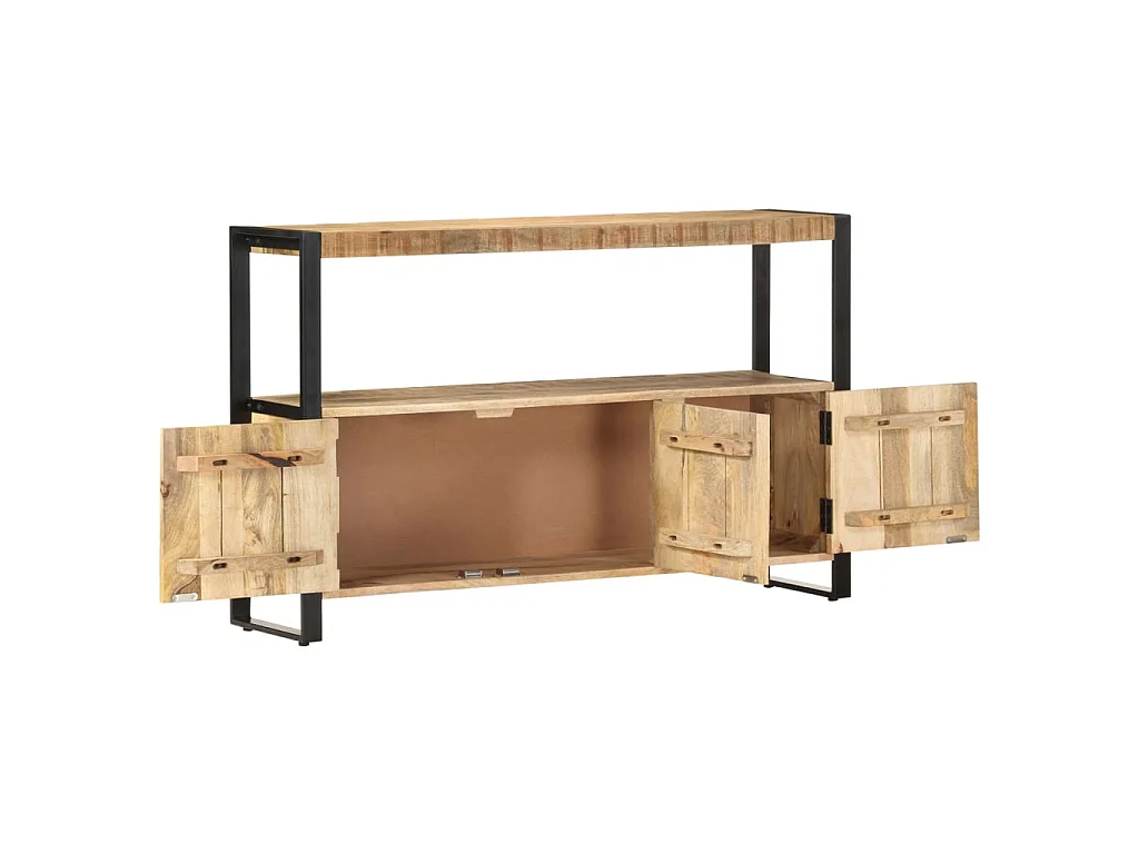 Bijzetkast 120x30x75 cm massief mangohout