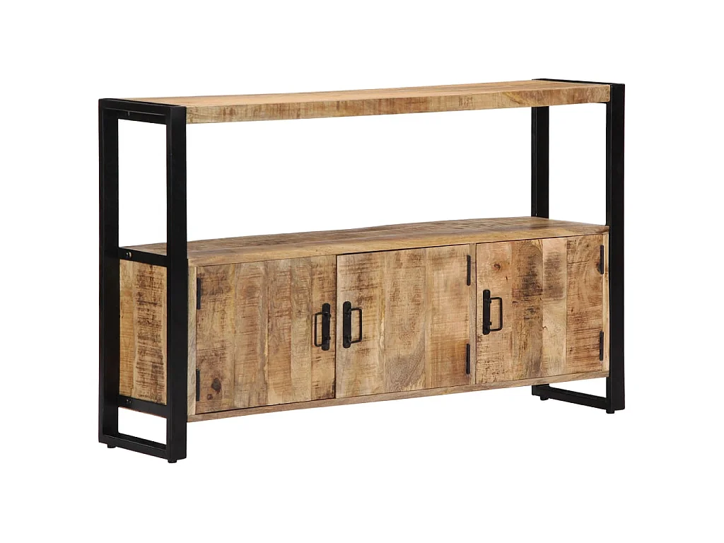Bijzetkast 120x30x75 cm massief mangohout