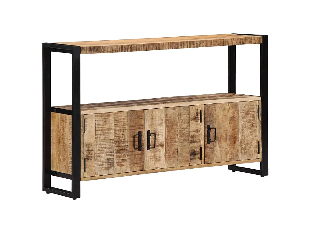Bijzetkast 120x30x75 cm massief mangohout