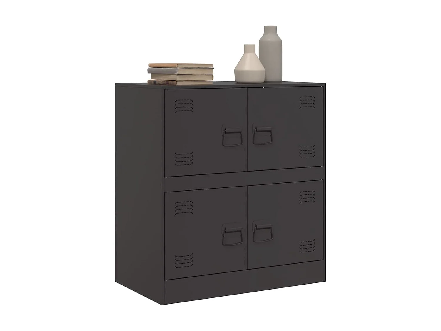 Buffet noir 67x39x73 cm acier