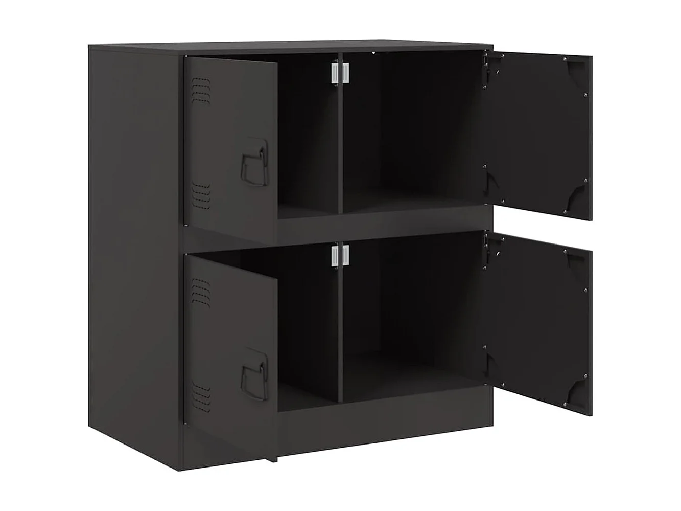 Buffet noir 67x39x73 cm acier