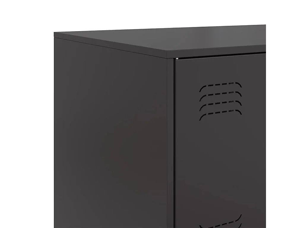 Buffet noir 67x39x73 cm acier