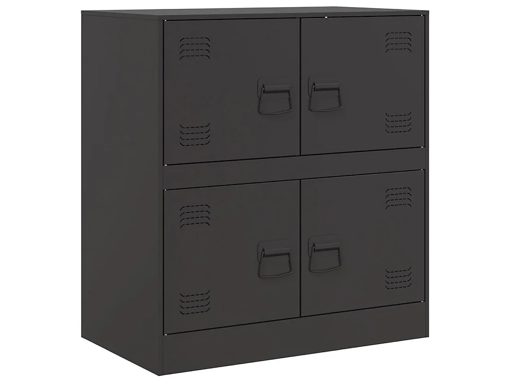 Buffet noir 67x39x73 cm acier