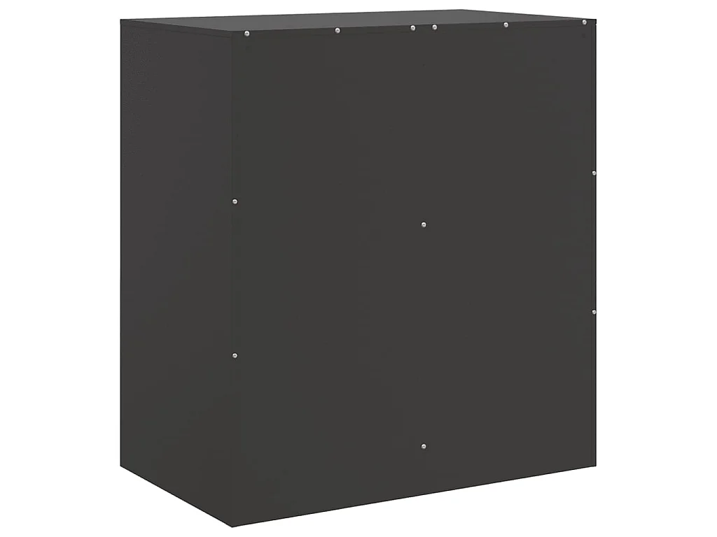 Credenza Nera 67x39x73 cm in Acciaio
