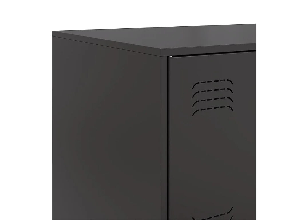 Credenza Nera 67x39x73 cm in Acciaio