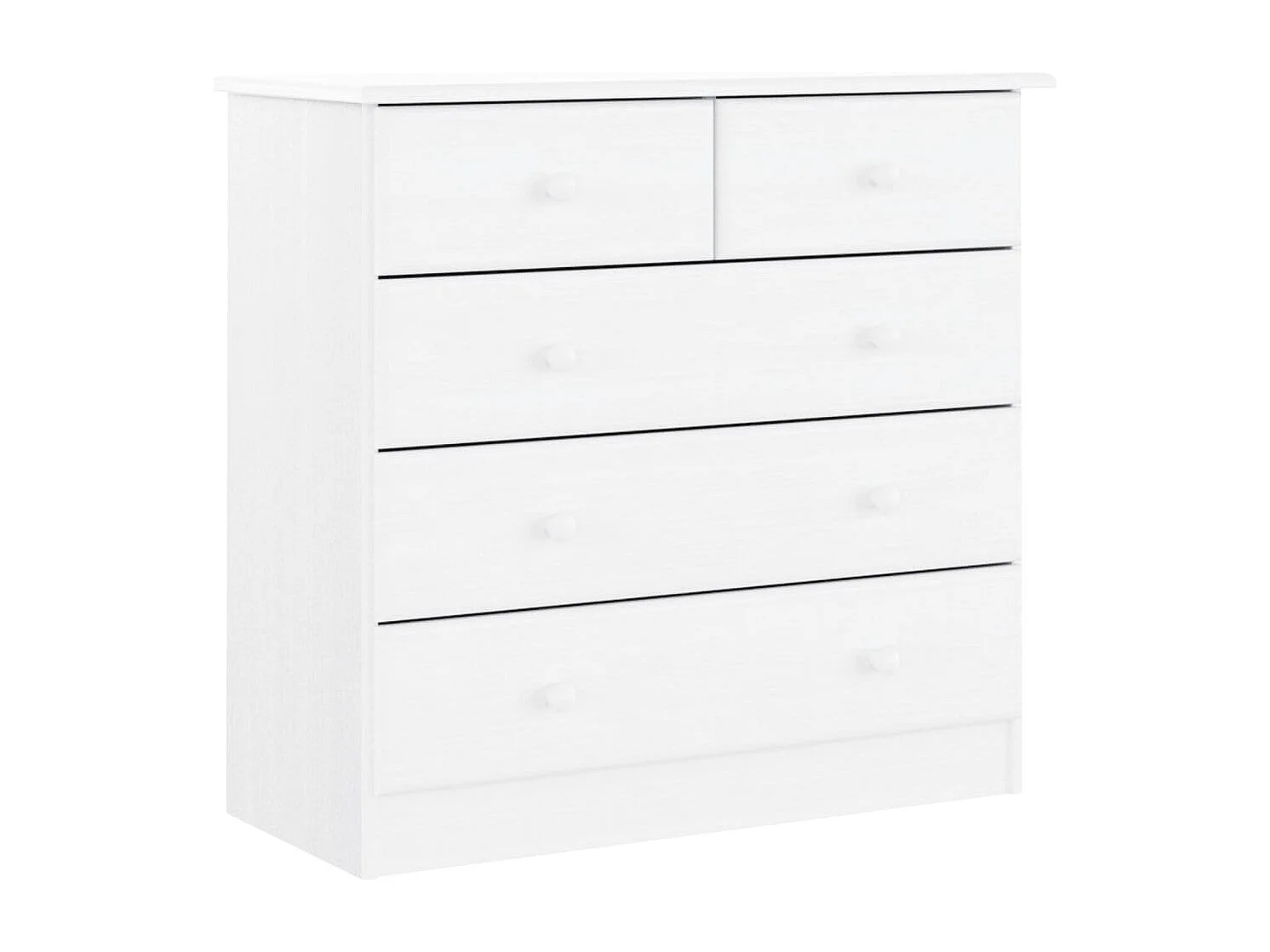 Credenza ALTA Bianca 77x35x165 cm in Legno Massello di Pino