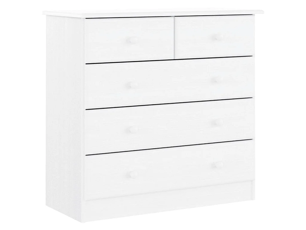 Hoge kast ALTA 77x35x165 cm massief grenenhout wit