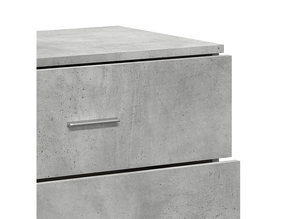 Credenze 2 pz Grigio Cemento 60x39x80 cm in Legno Multistrato
