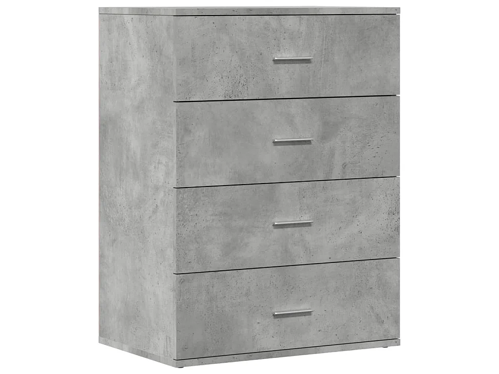 Credenze 2 pz Grigio Cemento 60x39x80 cm in Legno Multistrato