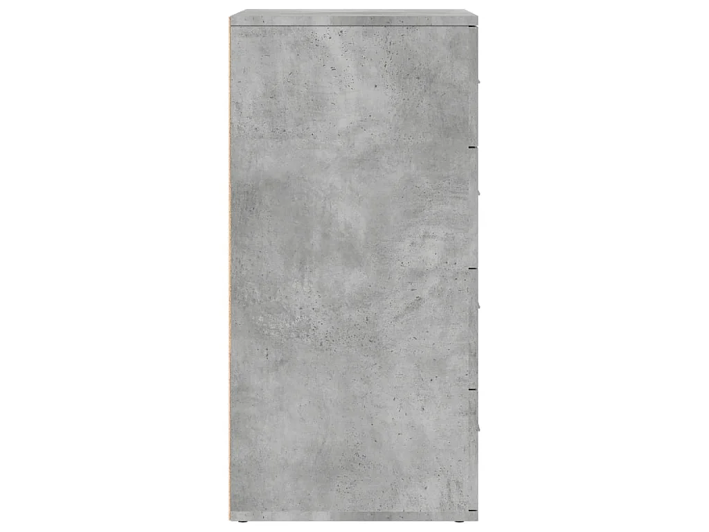Credenze 2 pz Grigio Cemento 60x39x80 cm in Legno Multistrato