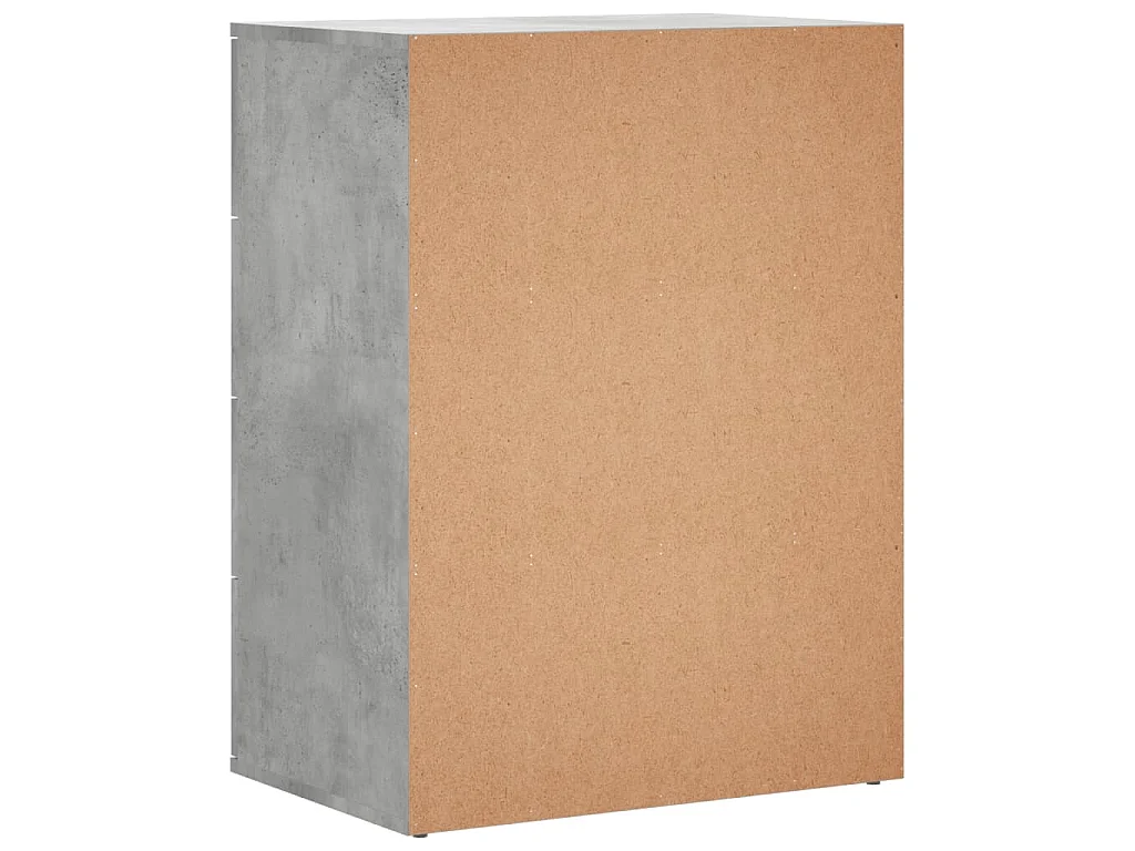 Credenze 2 pz Grigio Cemento 60x39x80 cm in Legno Multistrato