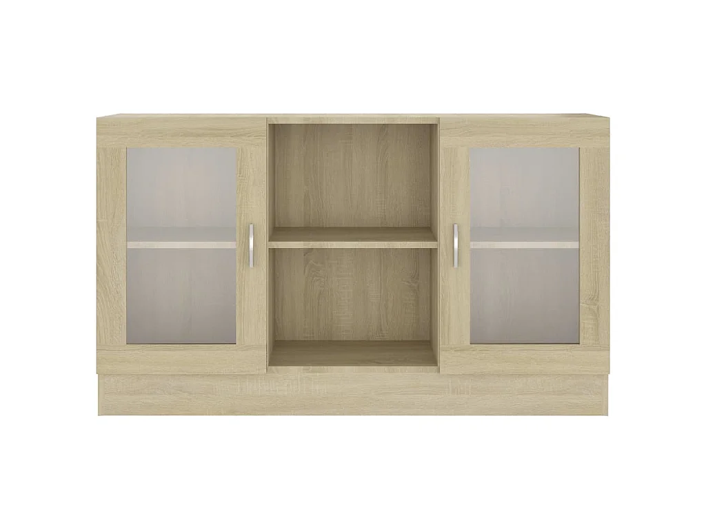 Armário vitrine derivados de madeira carvalho sonoma