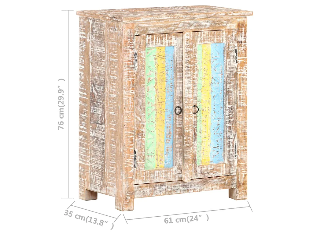 Buffet 61x35x76 cm Bois d'acacia brut