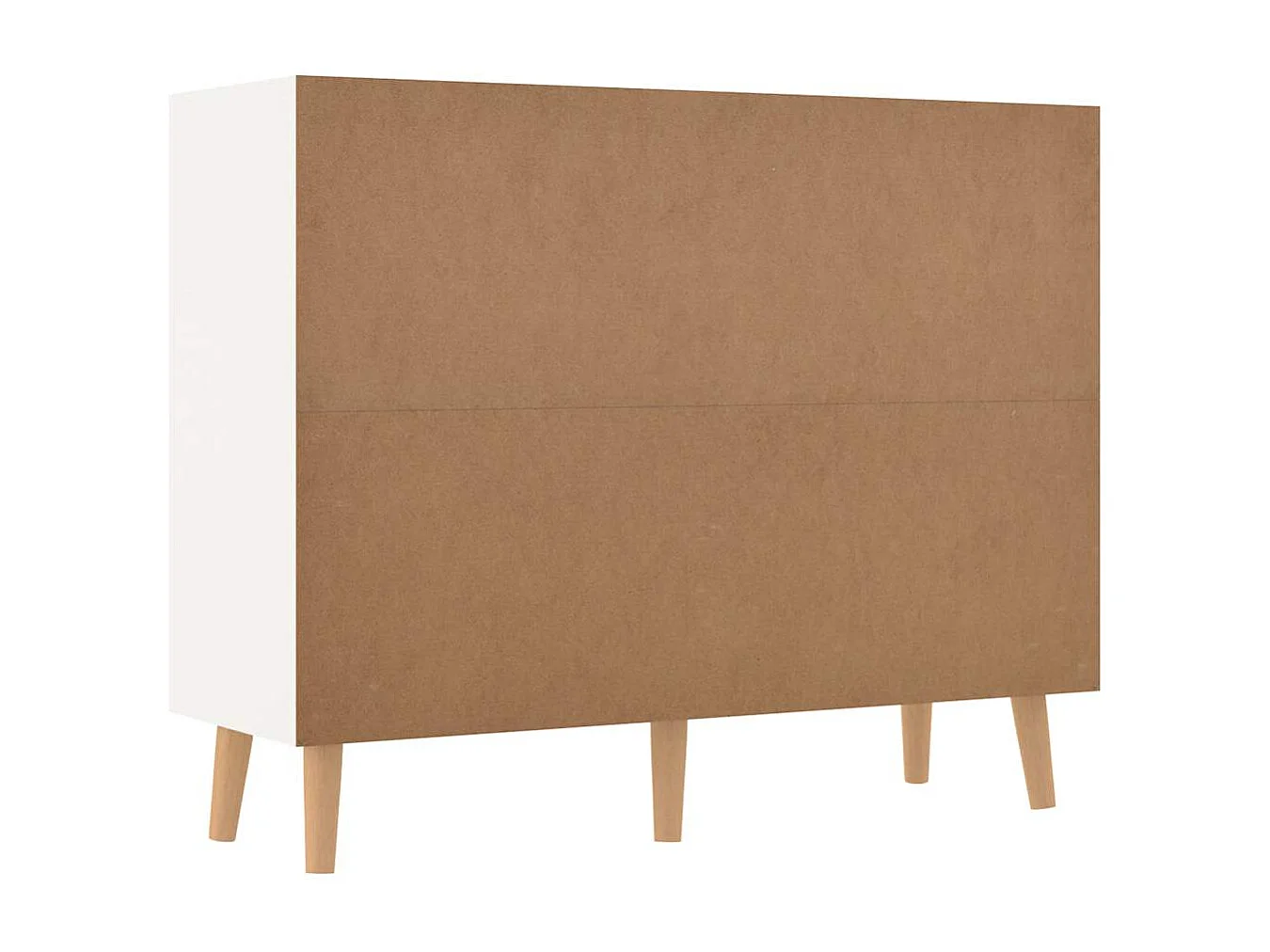 Buffet blanc et chêne sonoma 90x30x72 cm bois d'ingénierie