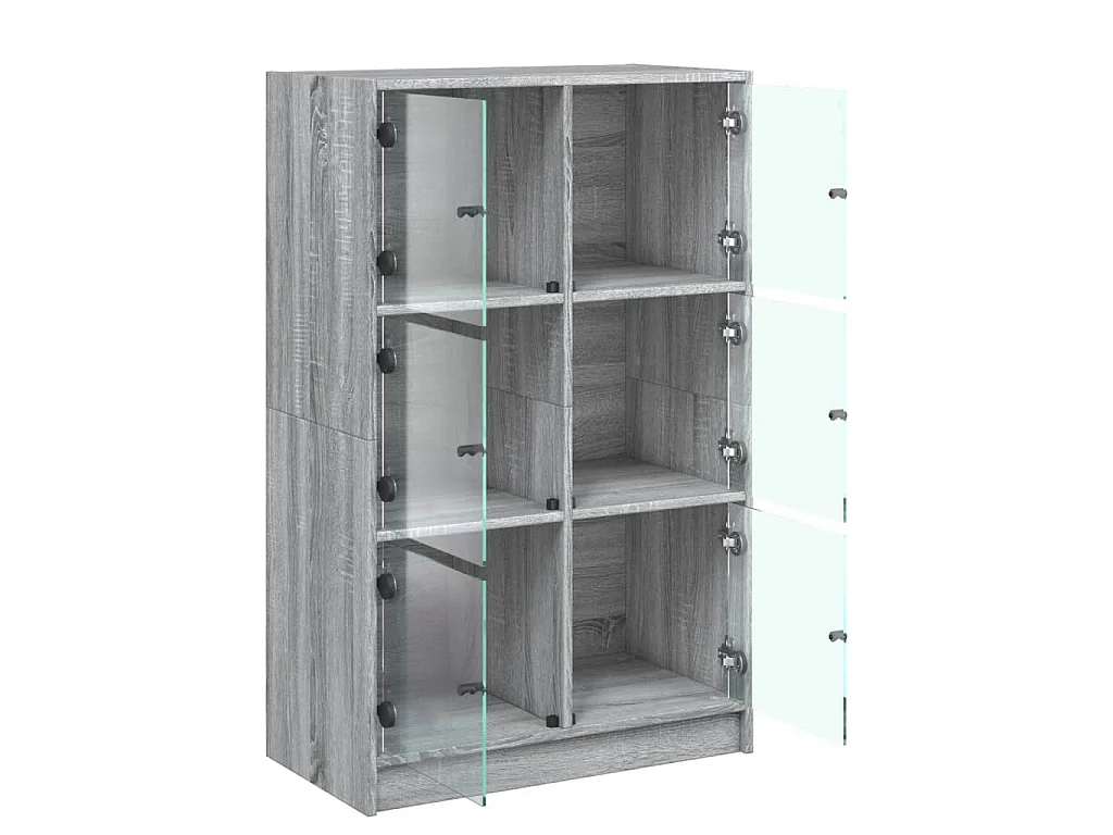 Highboard mit Türen Grau Sonoma 68x37x109 cm Holzwerkstoff
