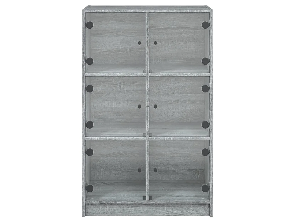Highboard mit Türen Grau Sonoma 68x37x109 cm Holzwerkstoff