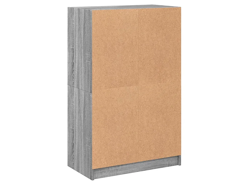 Highboard mit Türen Grau Sonoma 68x37x109 cm Holzwerkstoff
