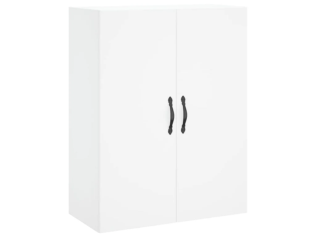 Hoge kast 69,5x34x180 cm bewerkt hout wit