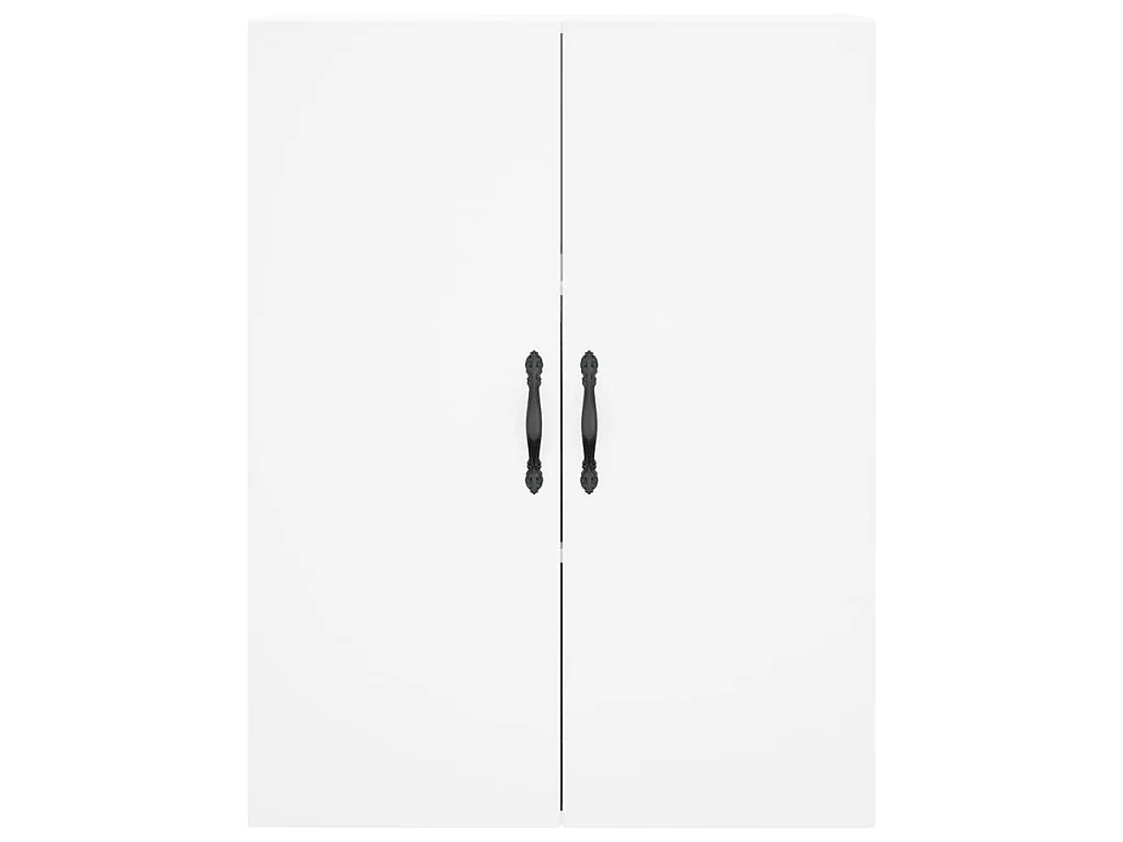 Hoge kast 69,5x34x180 cm bewerkt hout wit