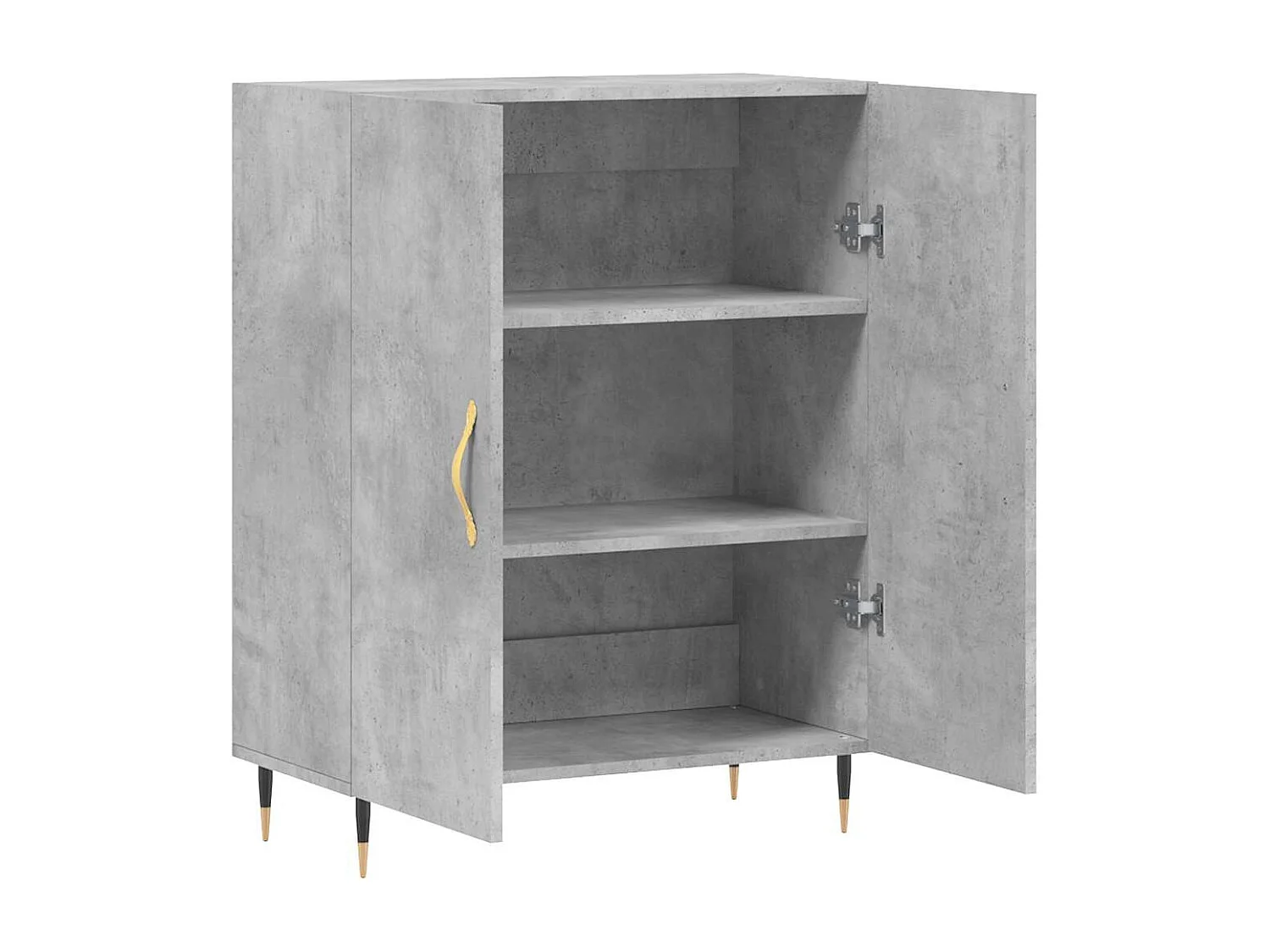 Buffet gris béton 69,5x34x90 cm bois d'ingénierie