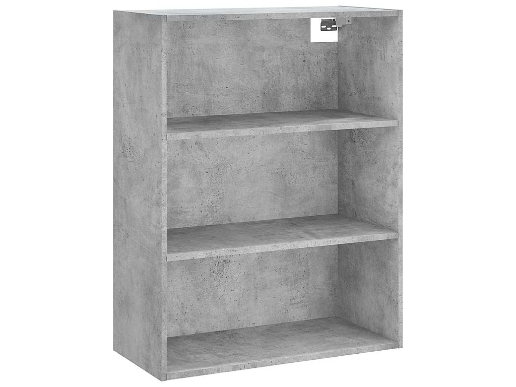 Buffet haut Gris béton 69,5x34x180 cm Bois d'ingénierie