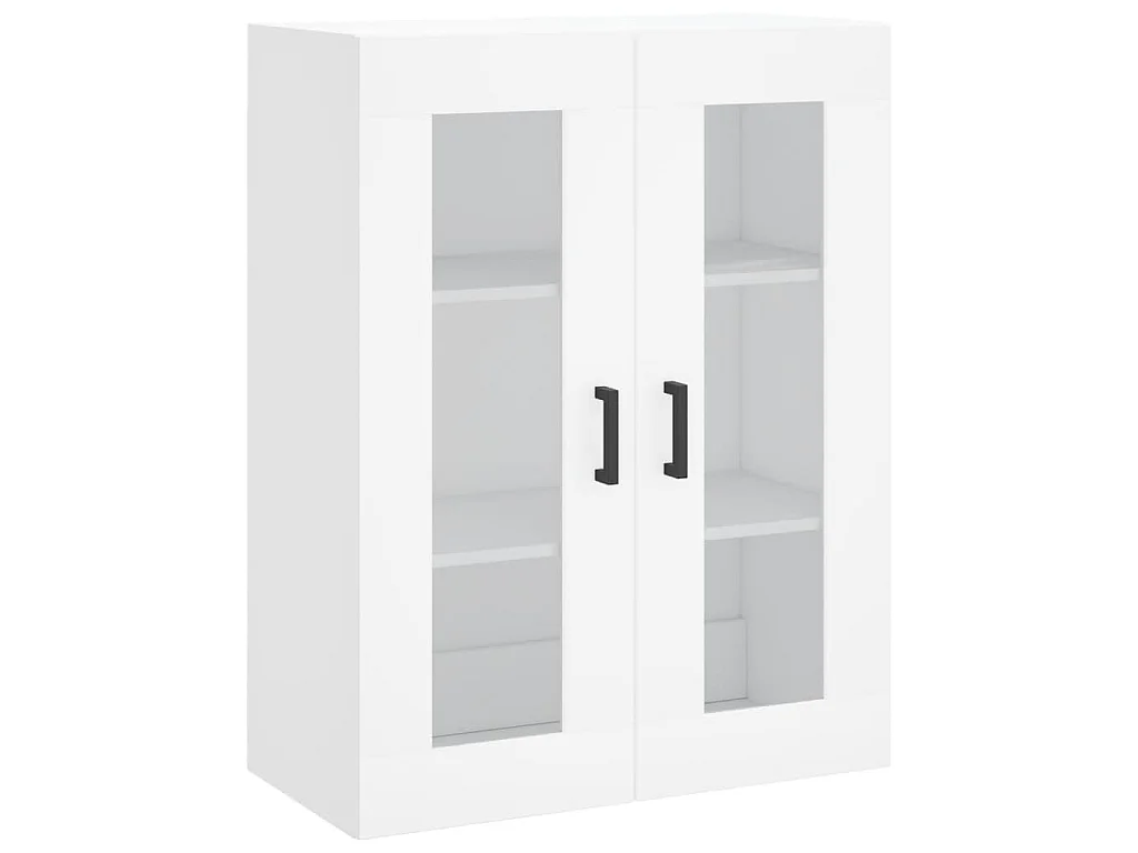 Hangkasten 2 st bewerkt hout wit