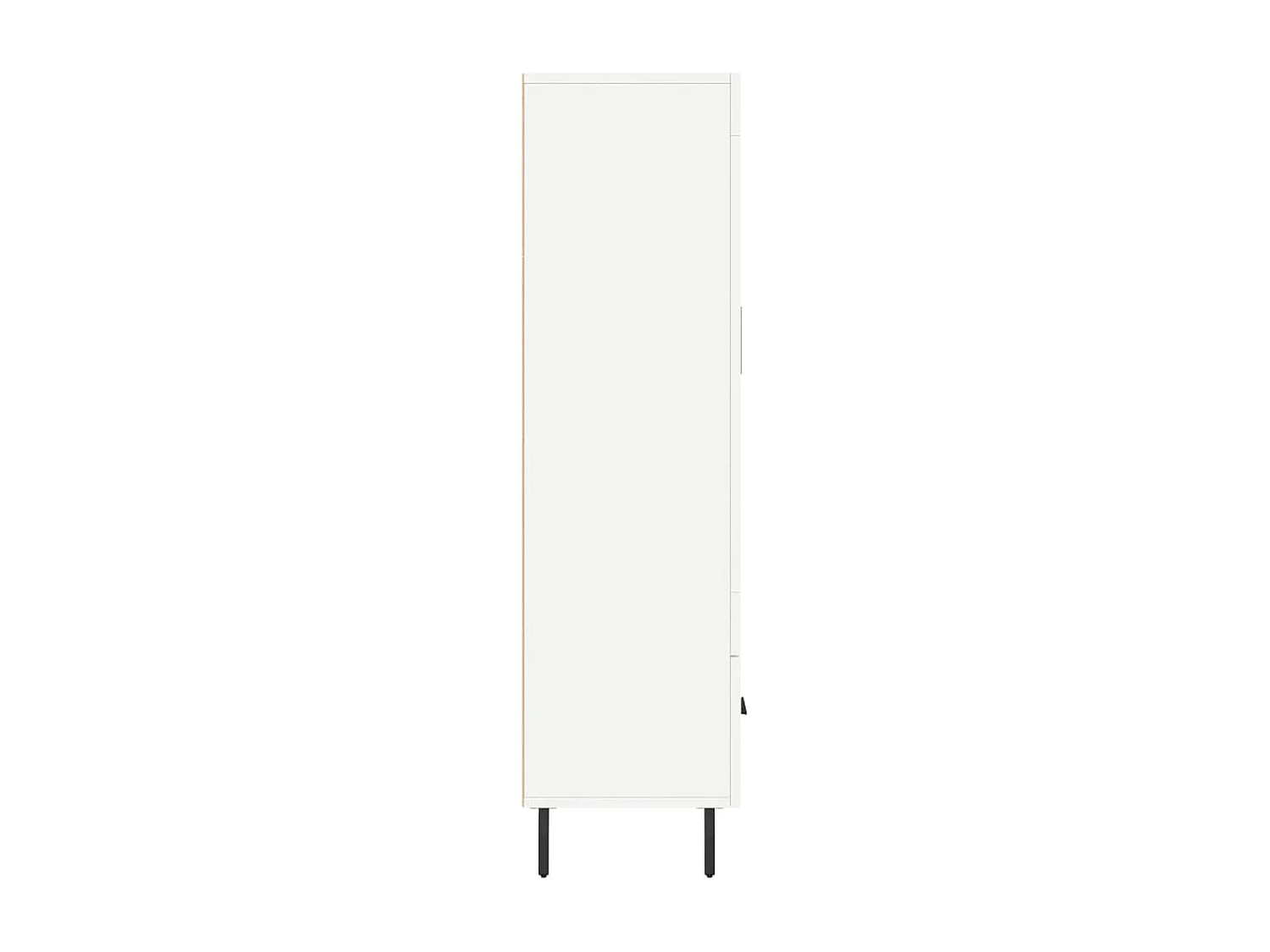 Hoge kast 69,5x31x115 cm bewerkt hout wit