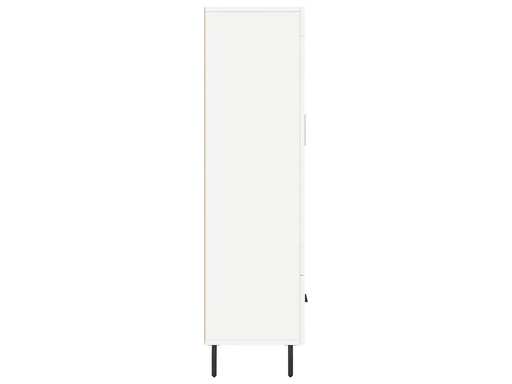 Hoge kast 69,5x31x115 cm bewerkt hout wit