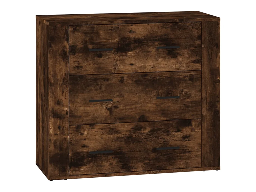 Sideboards 3 Stk. Räuchereiche Holzwerkstoff