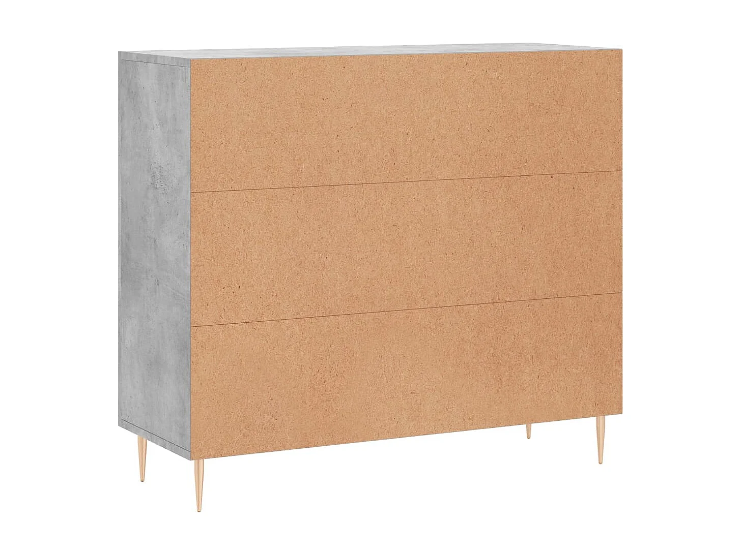Buffet gris béton 90x34x80 cm bois d'ingénierie