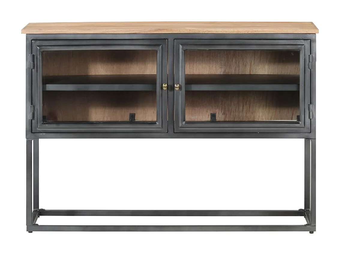 Buffet Gris 100x30x70 cm Bois d'acacia massif