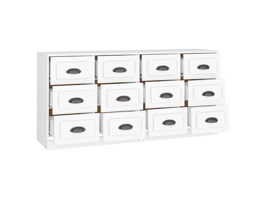 Aparadores 2 pcs derivados de madeira branco