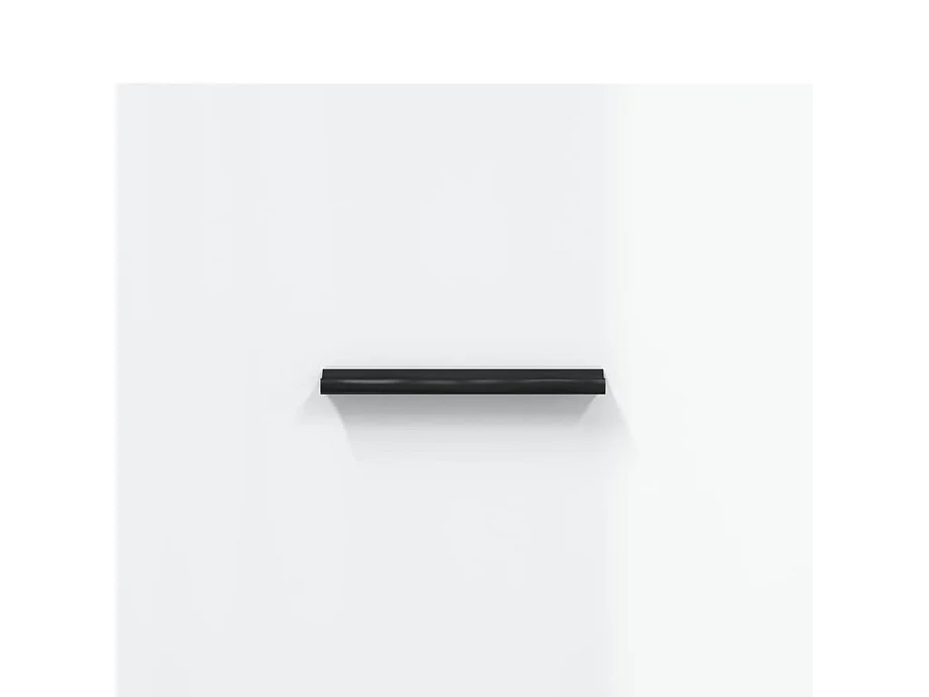 Credenza Bianco Lucido 34,5x34x90 cm in Legno Multistrato