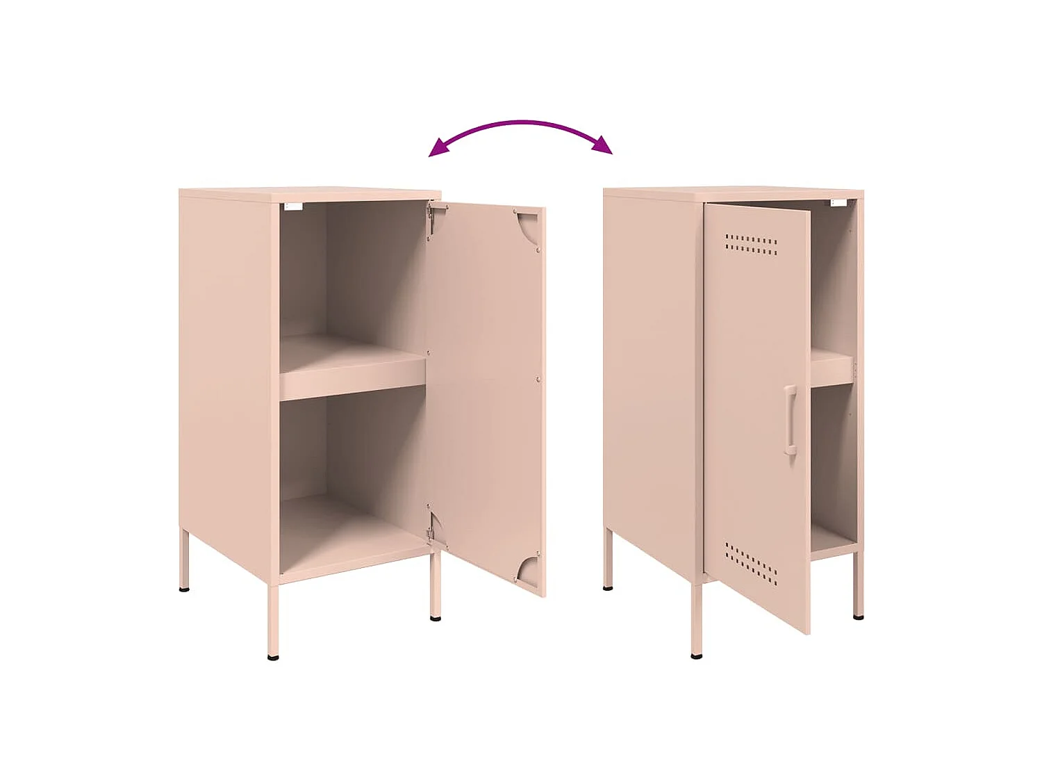 Credenza Rosa 36x39x79 cm in Acciaio