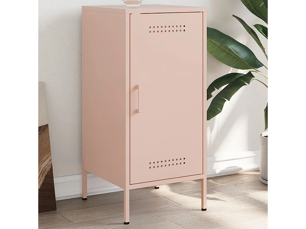 Dressoir 36x39x79 cm staal roze