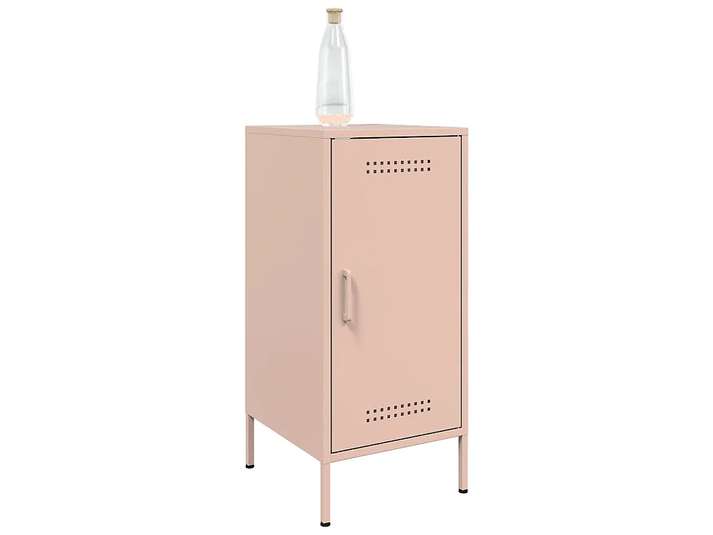 Dressoir 36x39x79 cm staal roze