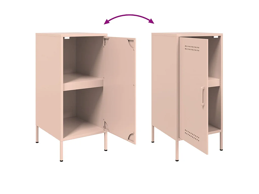 Dressoir 36x39x79 cm staal roze