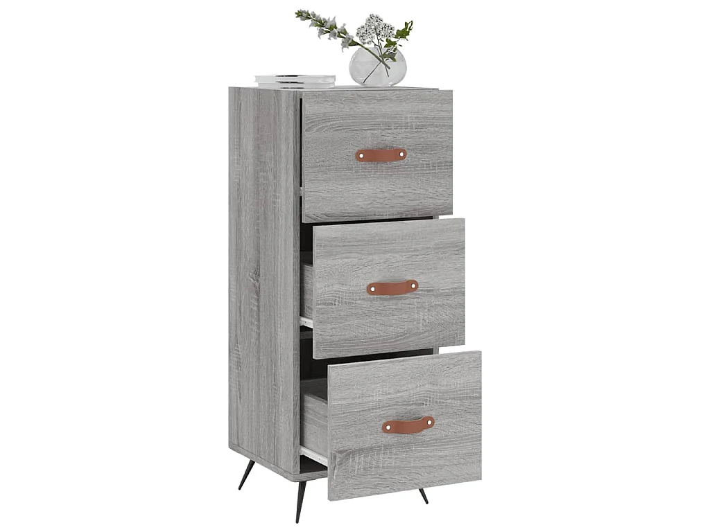 Buffet Sonoma gris 34,5x34x90 cm Bois d'ingénierie