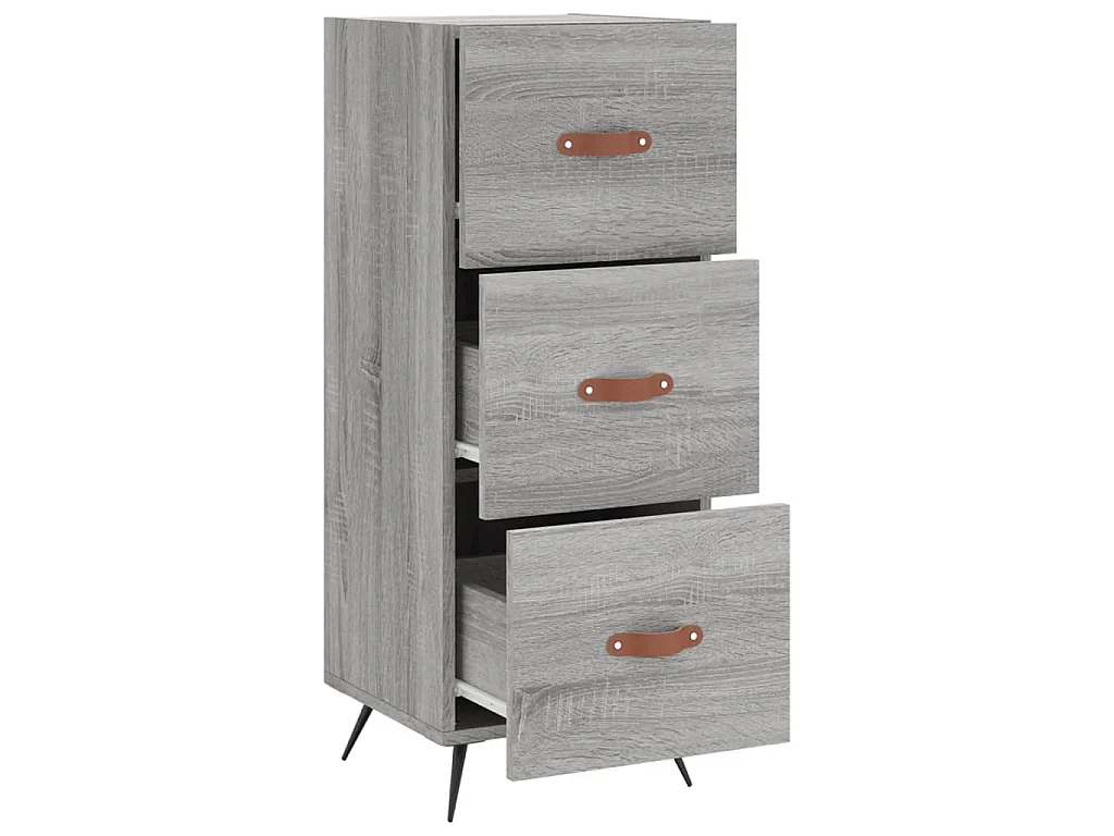 Buffet Sonoma gris 34,5x34x90 cm Bois d'ingénierie