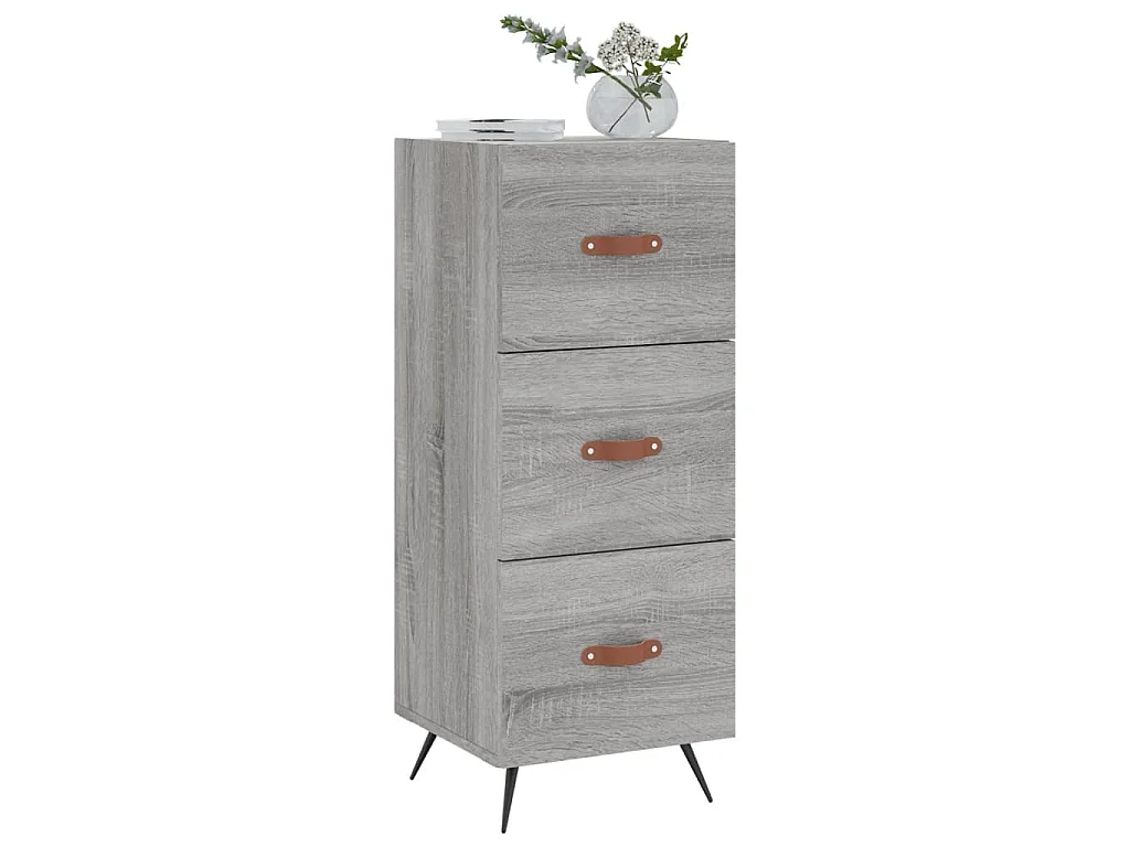 Buffet Sonoma gris 34,5x34x90 cm Bois d'ingénierie