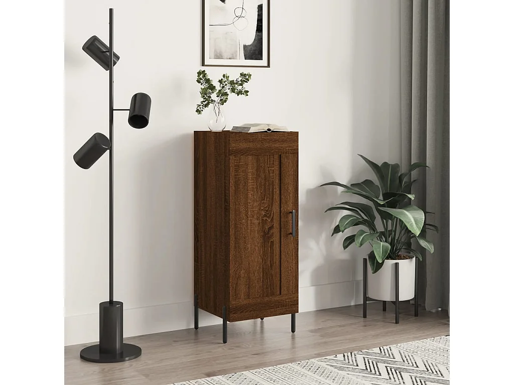 Buffet Chêne marron 34,5x34x90 cm Bois d'ingénierie