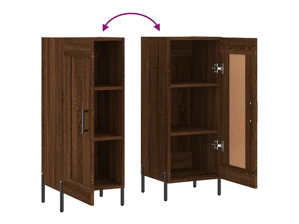 Buffet Chêne marron 34,5x34x90 cm Bois d'ingénierie