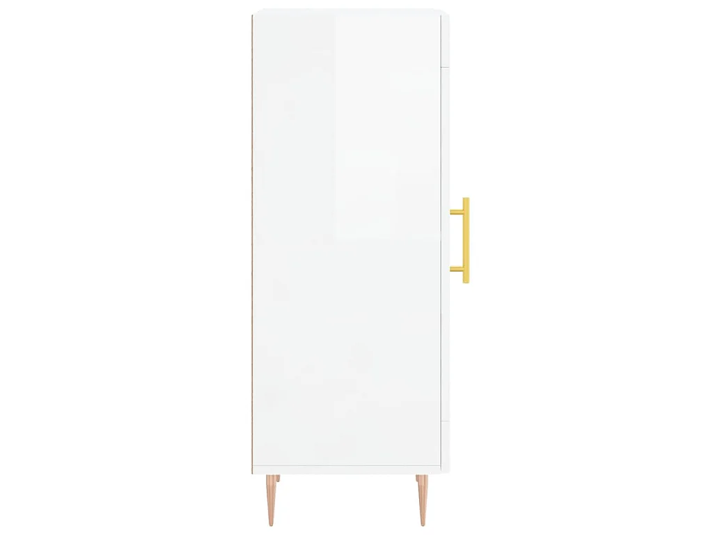 Buffet Blanc brillant 34,5x34x90 cm Bois d'ingénierie